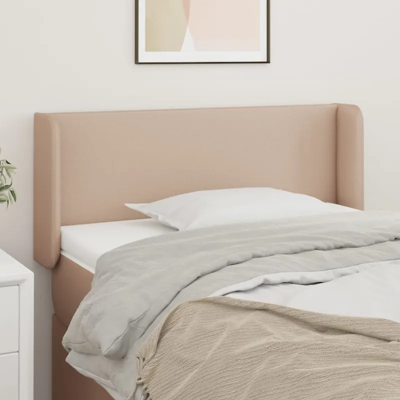 tablie pat cu aripioare cappuccino 103x16x78/88cm piele eco