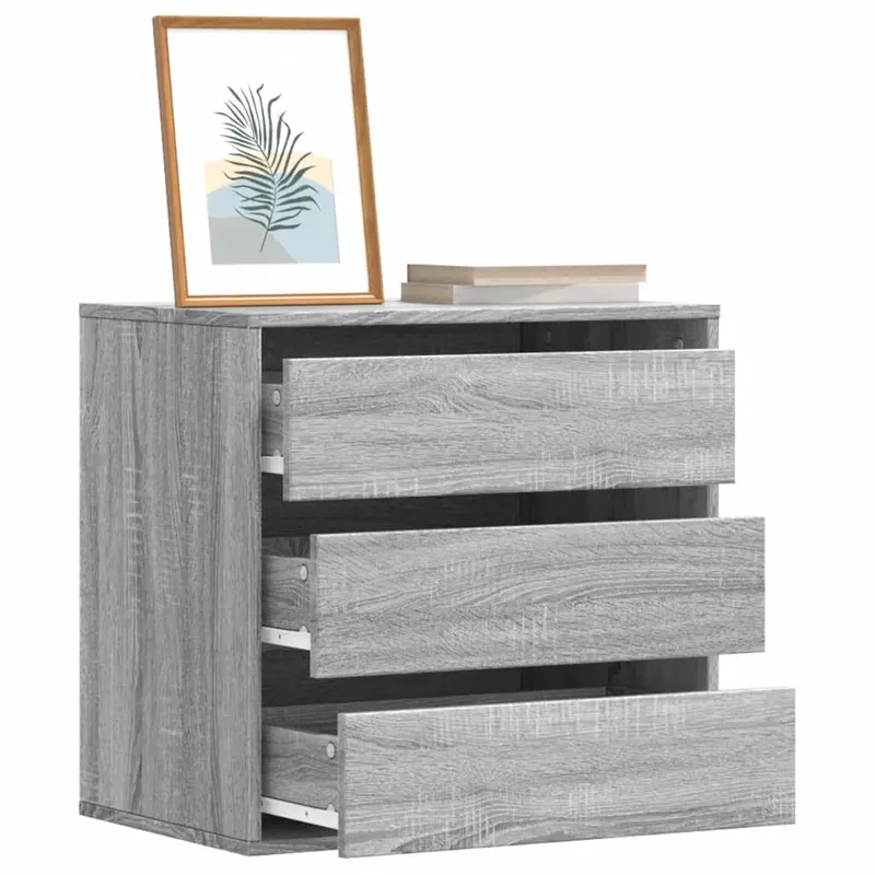 dulap colt cu sertare sonoma gri 60x41x58 cm lemn prelucrat