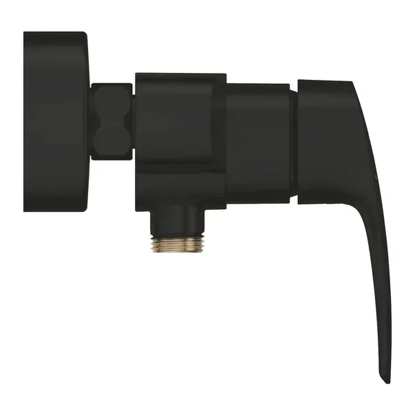 Baterie dus Grohe 335552433, 0.8 bar, 143 mm, 214 mm, 2 orificii instalare, 1 2 dimensiune racord furtun, Negru