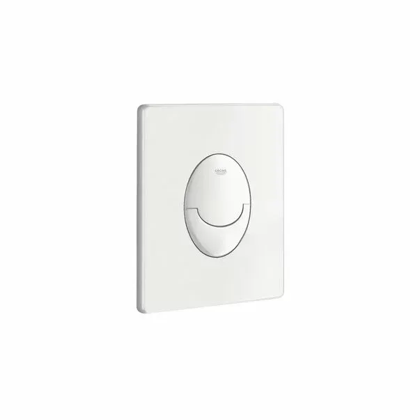 Placa de actionare WC Grohe 38505SH0, Skate Air, dubla spalare, verticala, 156 x 197 mm, alb
