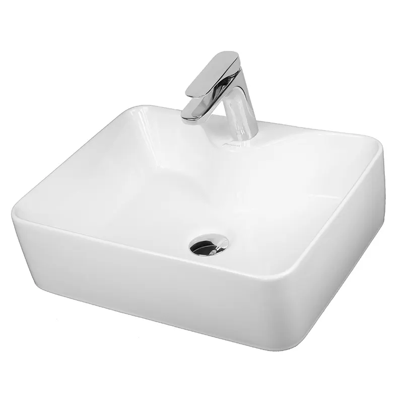 Lavoar pe blat Fluminia Baldur, 37 cm, dreptunghiular, alb
