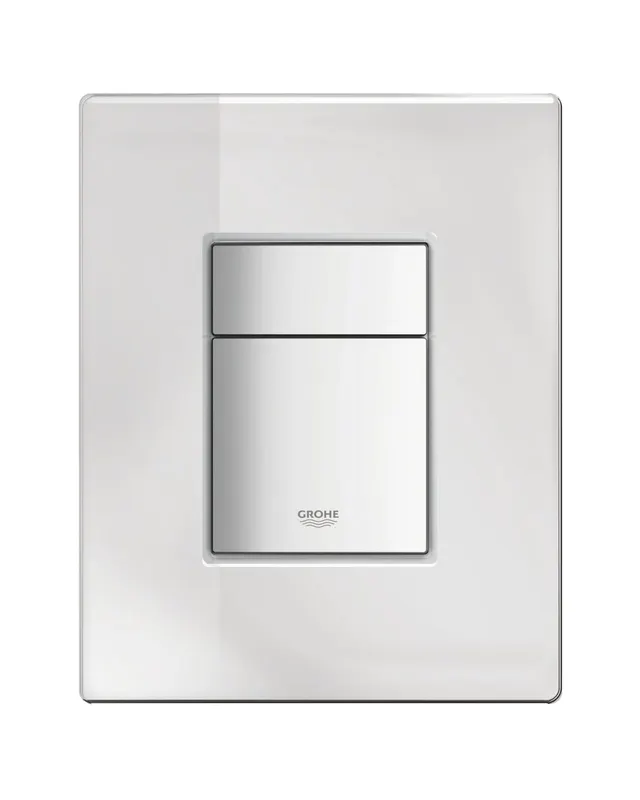 Clapeta WC Grohe 389160A0, Skate Cosmo, dubla, verticala, 197 x 156 mm, sticla oglinda, alb