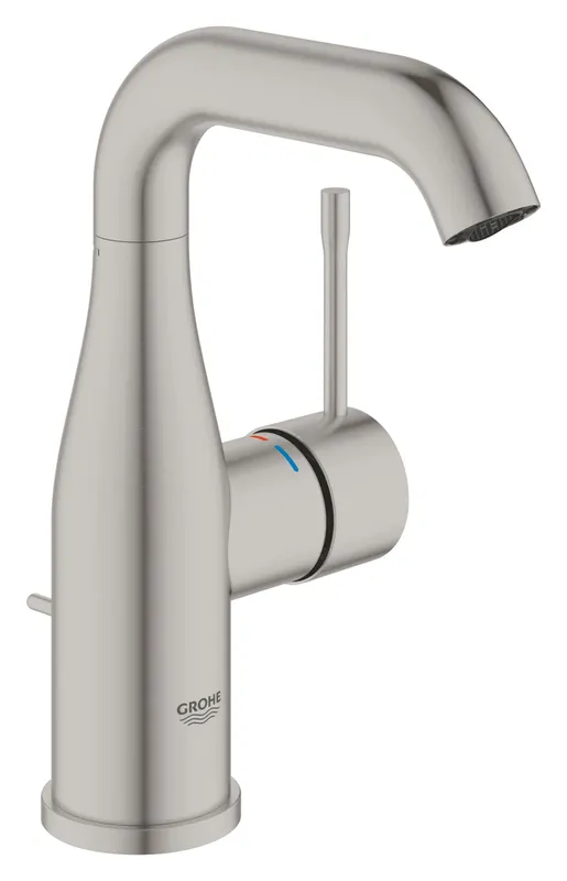 Baterie lavoar Grohe 23462DC1, Essence, 3 8 , M, 193 mm, ventil, mat, otel satinat