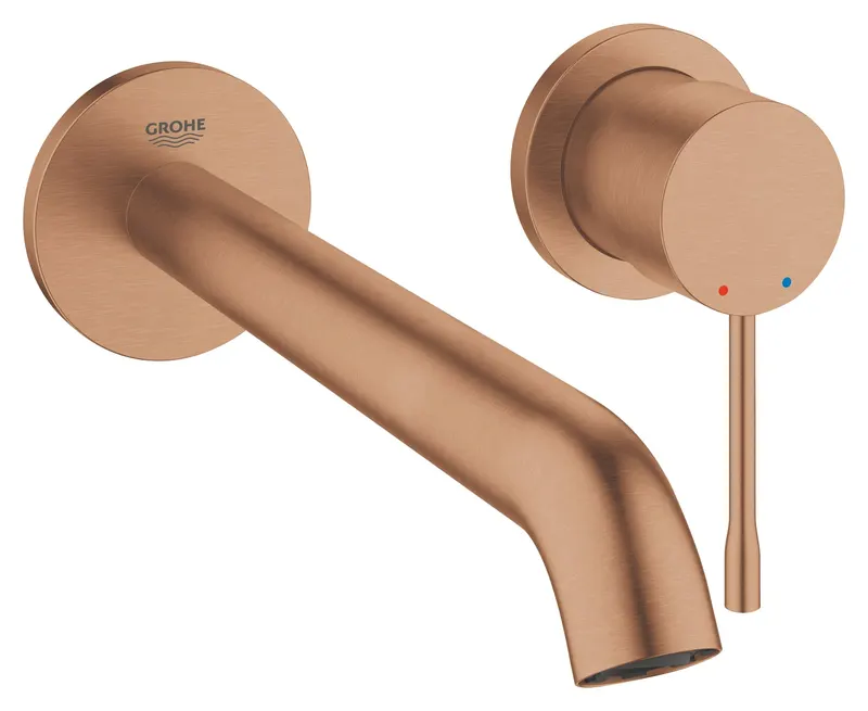 Baterie lavoar Grohe 29193DL1, Essence, 1 2 , pe perete, L 230 mm, necesita valva, mat, cupru