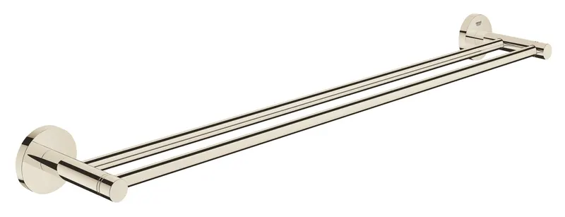 Suport prosop Grohe 40802BE1, Essentials, pe perete, 654 mm, metal, lucios, nichel