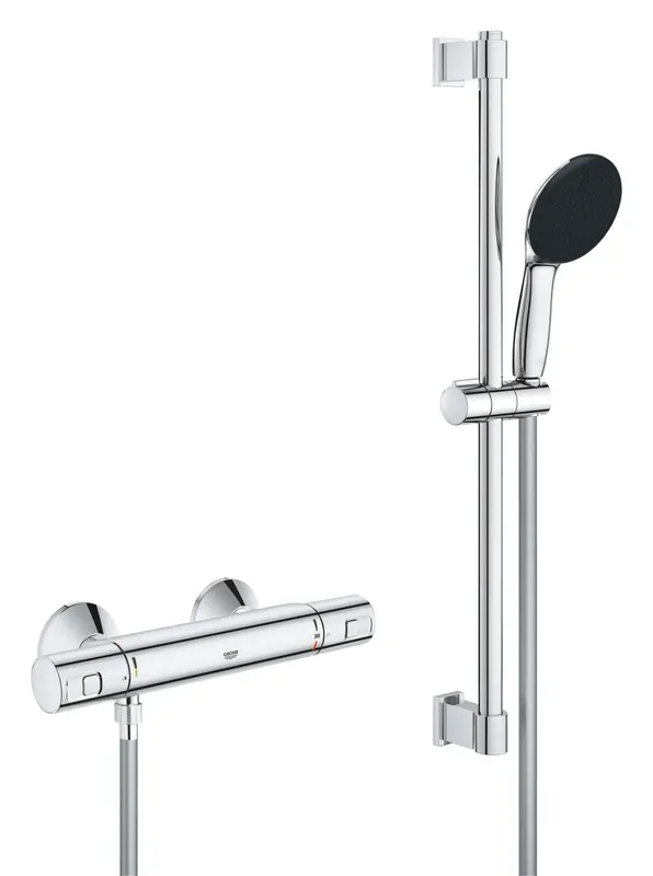 Baterie dus Grohe 34597001, 0.8 bar, 73 mm, 305 mm, 110 mm, 1.5 m, 600 mm, 2 orificii instalare, Crom
