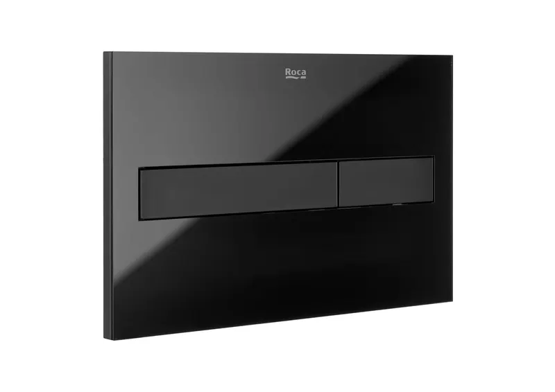 Clapeta actionare Roca A890188308, Wall, pentru toaleta, tip instalare orizontala, pentru tip rezervor incastrat, negru