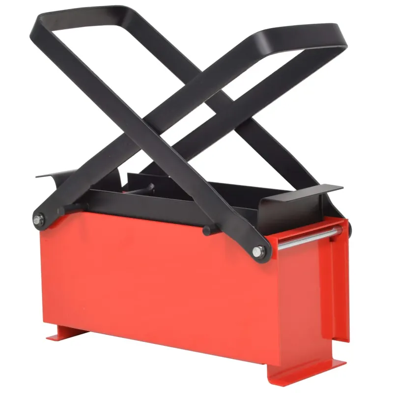 presa de bricheti din hartie, otel, 34x14x14 cm, negru si rosu