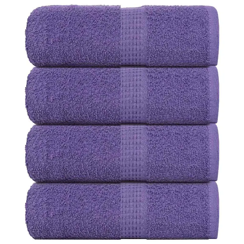 prosoape de sapun 4 buc violet 30x30 cm 360 g/m2 100% bumbac