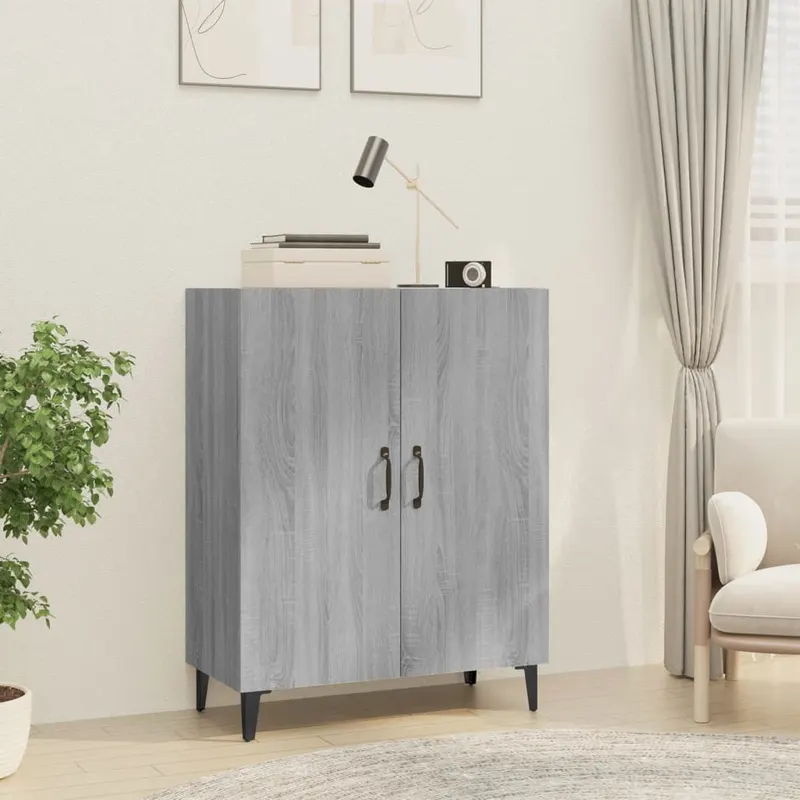 servanta, gri sonoma, 70x34x90 cm, lemn prelucrat