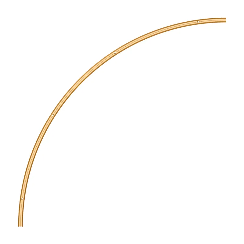 Sina magnetica curba ULTRA SLIM 6MM ANTIQUE BRASS - Ø 90cm