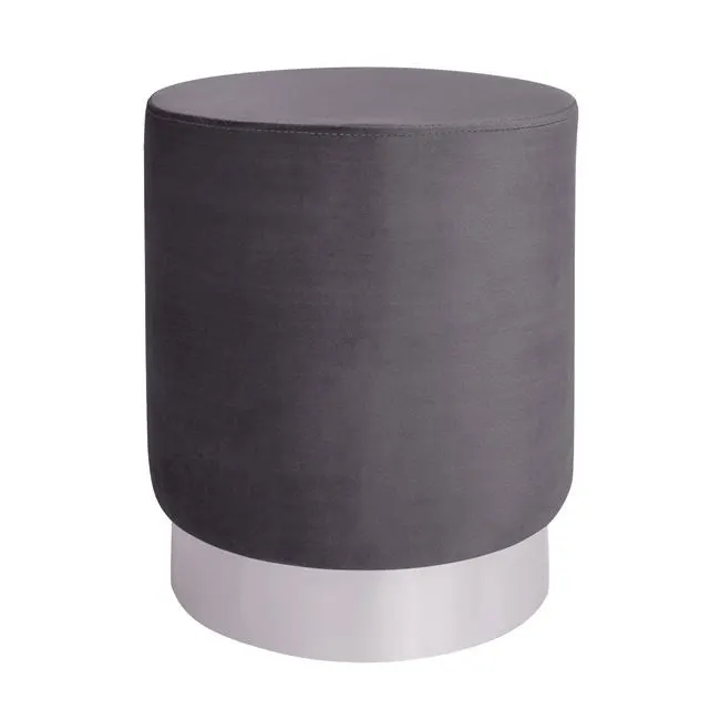 Taburet AGATA ROUND Ø35 CM - Grey