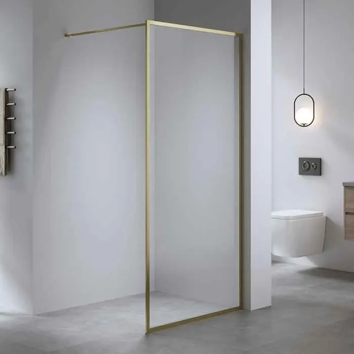 Paravan de dus auriu periat Walk-In 120 cm, Mediterraneo Trixie