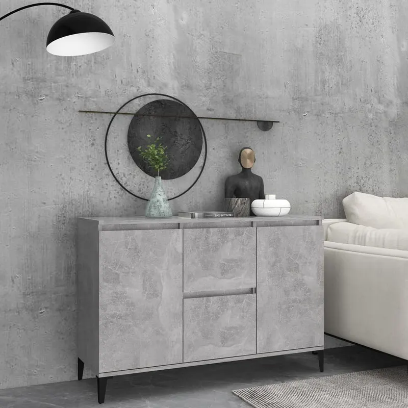 servanta, gri beton, 104x35x70 cm, pal