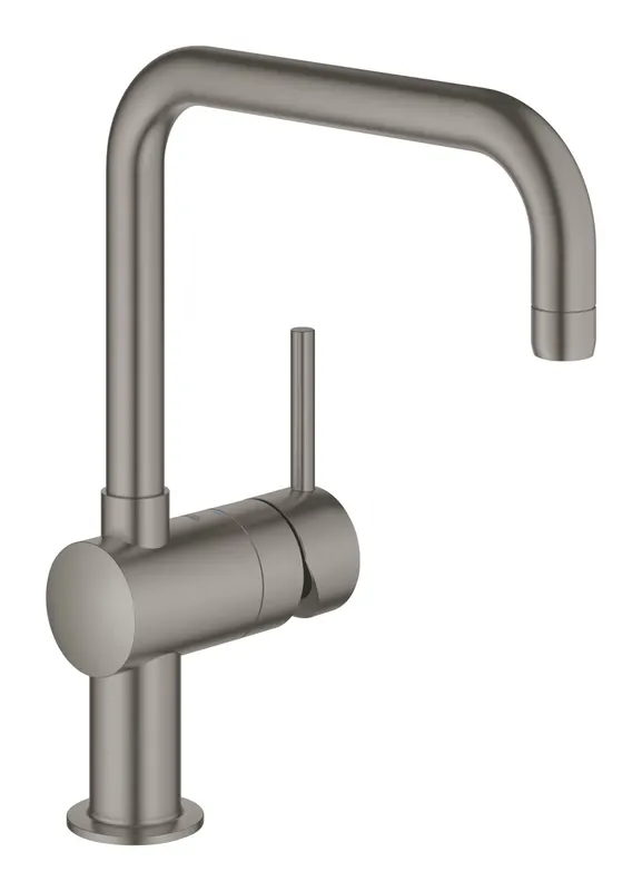 Baterie de bucatarie Grohe 32488AL0, Minta, 3 8 , inalta, tip U, pivotanta, mat, grafit