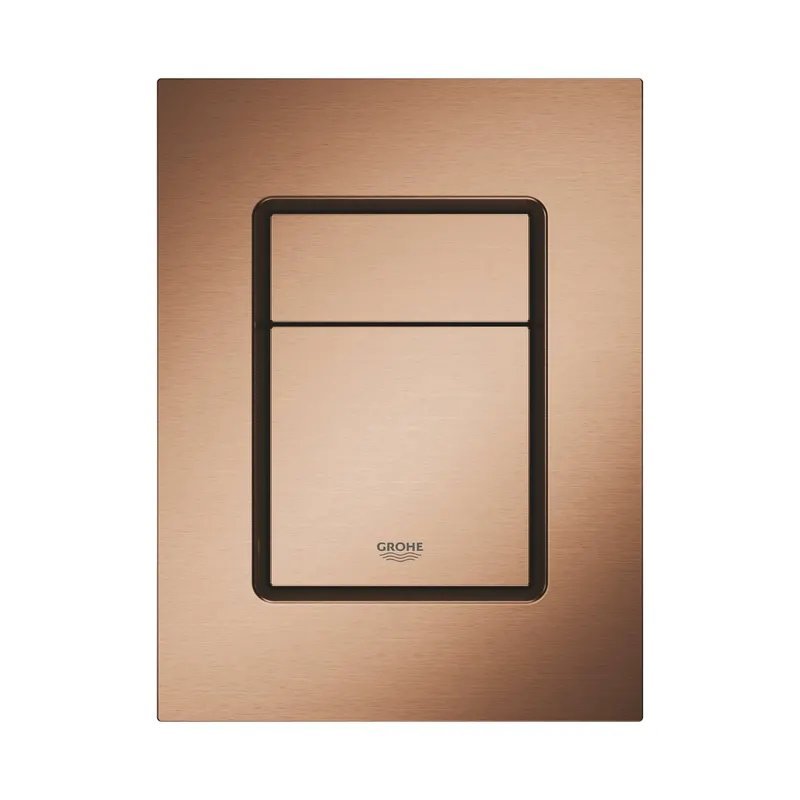 Clapeta WC Grohe 37535DL0, Skate Cosmo, S, dubla, 130 x 172 mm, verticala, mat, cupru