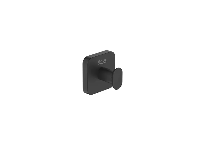 Agatatoare Roca A817880NB0, 52 mm, 1 cuie, 2 orificii instalare, pe perete, metal, elemente fixare ascunse, Negru