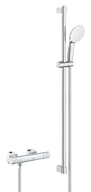 Baterie dus Grohe 34769001, 0.7 bar, 77 mm, 298 mm, 110 mm, 1.6 m, 900 mm, 2 orificii instalare, Crom