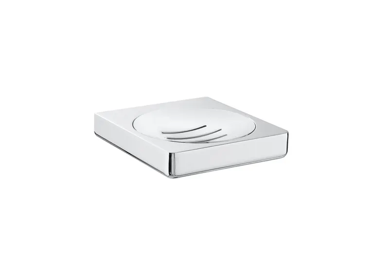 Savoniera Roca A817023001, 120 mm, 110 mm, 2 orificii instalare, pe perete, metal, elemente fixare ascunse, Crom