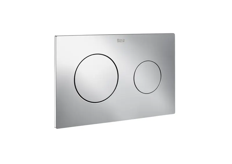 Clapeta actionare Roca A890189001, Wall, pentru toaleta, tip instalare orizontala, pentru tip rezervor incastrat, crom