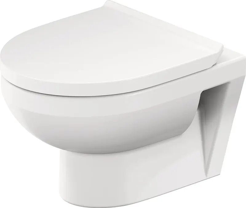 Set vas WC Duravit 45750900A1, No 1, montaj suspendat, tip clatire jet de apa, tip evacuare orizontala, alb