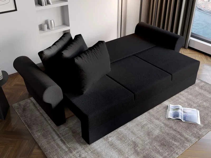 Canapea Extensibila Maroc Neagra — imaginea 3