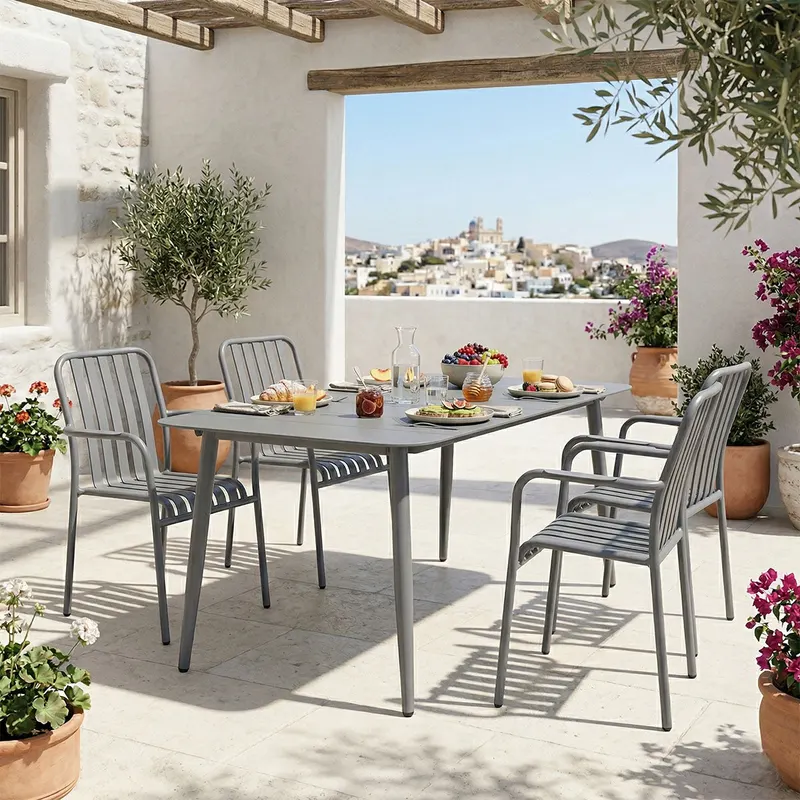 Set de sufragerie exterior Heven Vista, 5 piese, 150x80x72 cm - Antracit