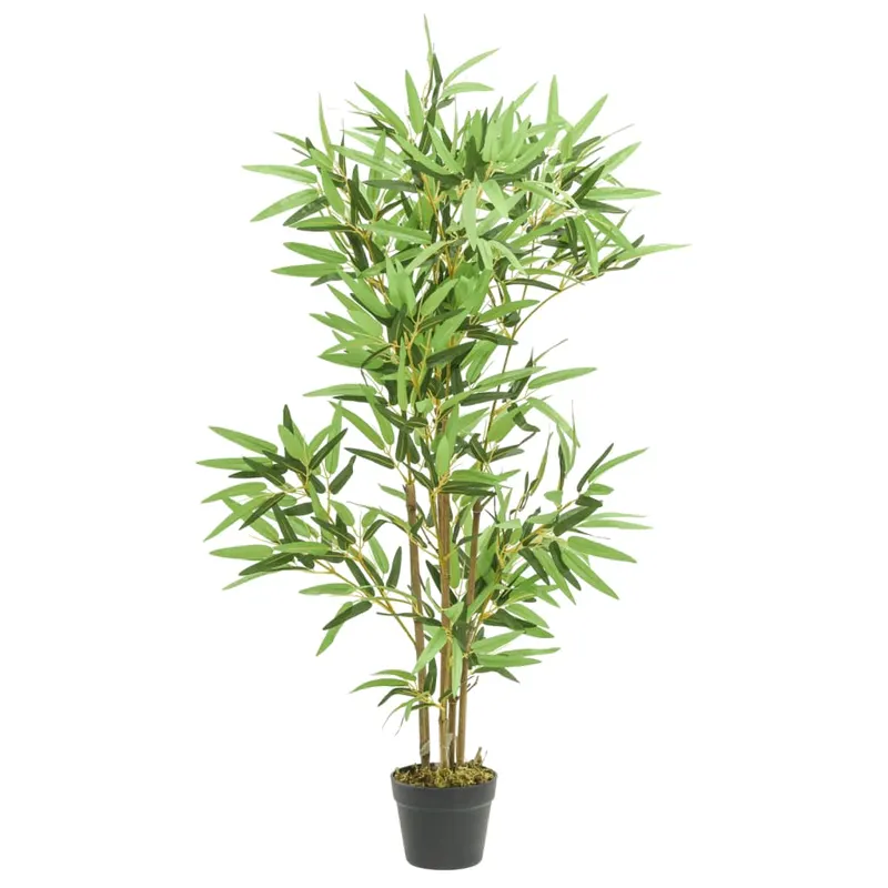 arbore din bambus artificial 552 de frunze 120 cm verde