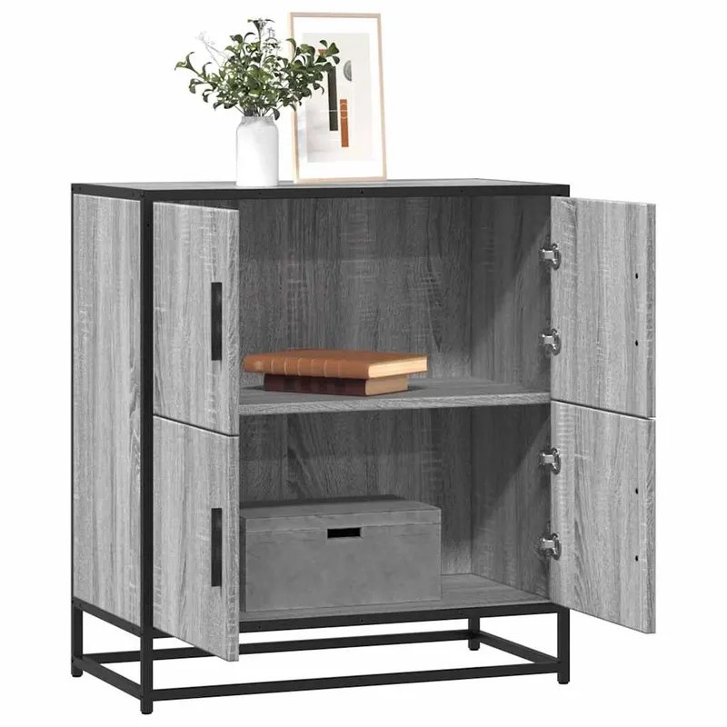 bufeta gri sonoma 68x35x76 cm din lemn prelucrat
