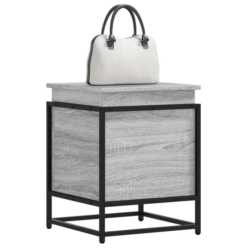 cutie depozitare gri sonoma 40x40x51,5 cm lemn prelucrat