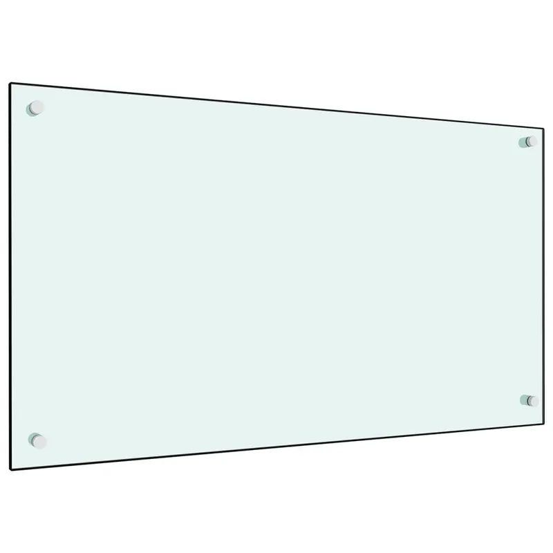 panou antistropi de bucatarie, alb, 90x50 cm, sticla securizata