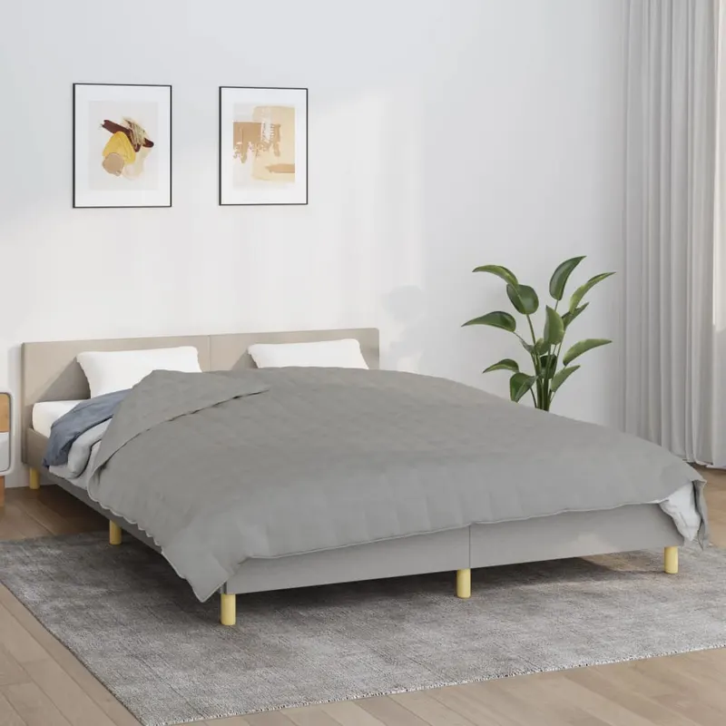 patura antistres, gri, 200x200 cm, 9 kg, material textil