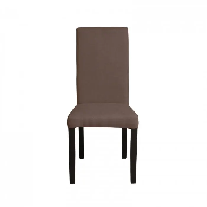 Scaun living TEO, picioare lemn wenge, stofa maro, 46x60x98 cm