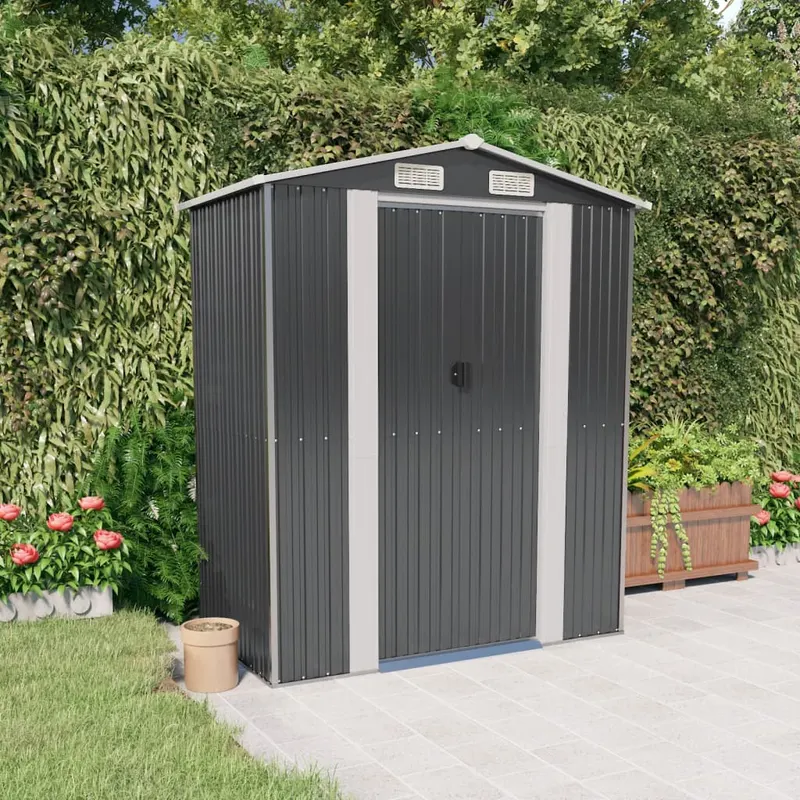 sopron de gradina, antracit, 192x108x223 cm, otel galvanizat