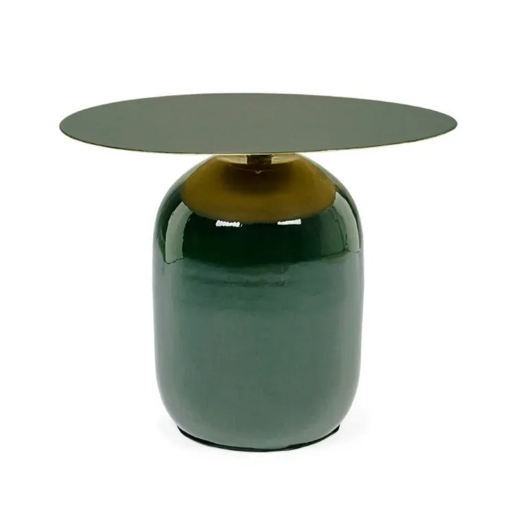 Măsuță de cafea NALIMA DARK GREEN Ø 50 cm