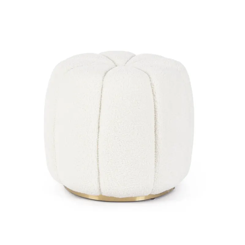 Taburet KAROLINA WHITE Ø44 CM - Alb
