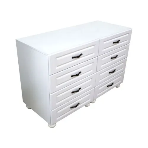 Comoda Dynasty 8 sertare , Alb, 135 x 88 x 58