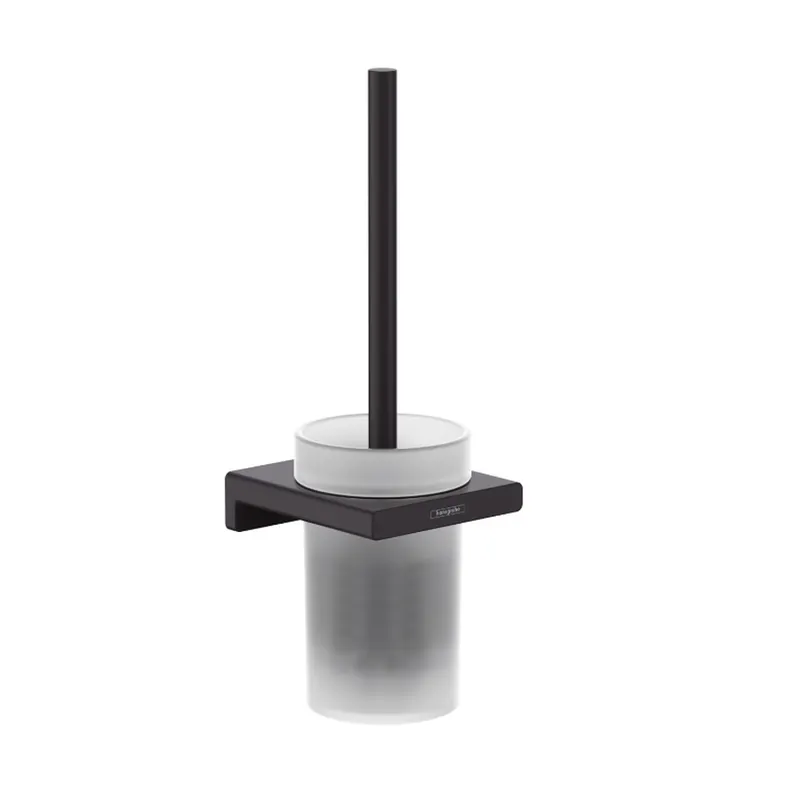 Perie cu suport pentru vasul de toaleta culoare negru mat Hansgrohe AddStoris 41752670