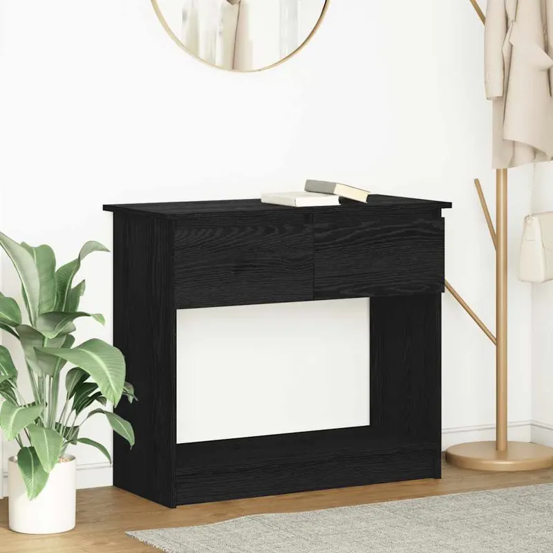 consola cu sertare negru 85,5x38,5x74,5 cm