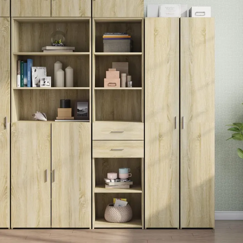 dulap inalt, stejar sonoma, 45x42,5x185 cm, lemn compozit