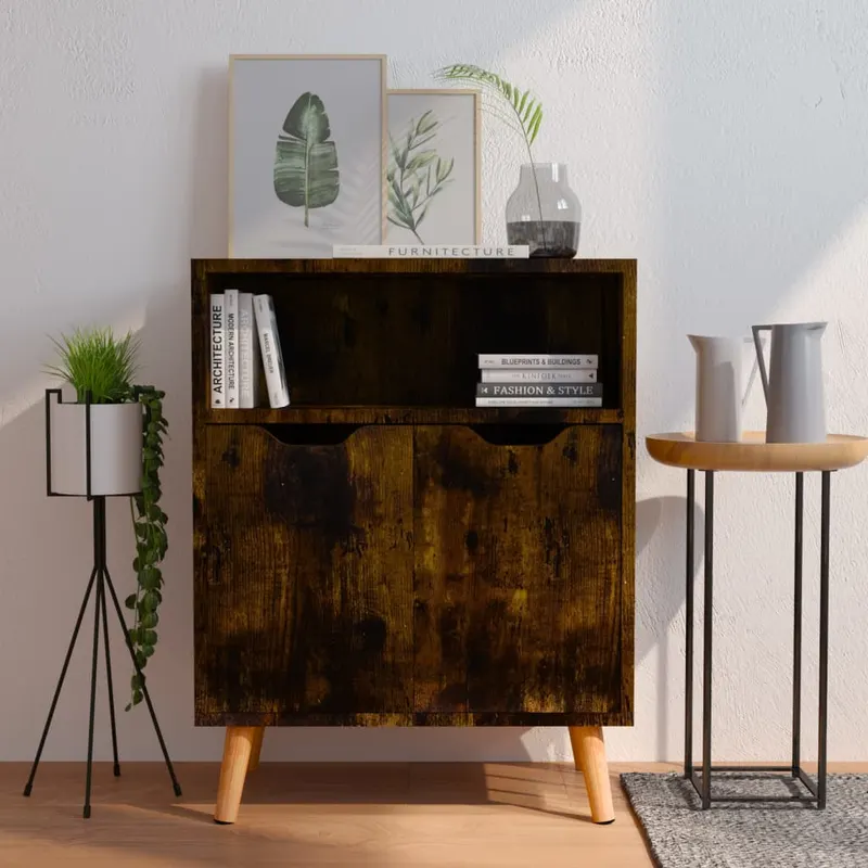 servanta, stejar afumat, 60x30x72 cm, lemn prelucrat