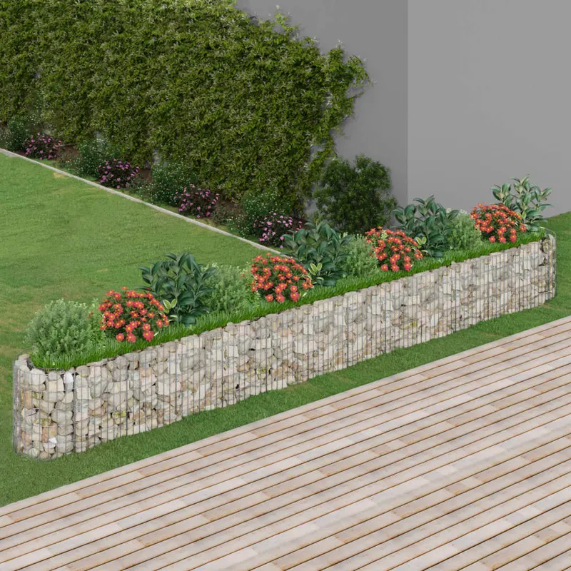 strat inaltat gabion, 470x50x50 cm, fier galvanizat