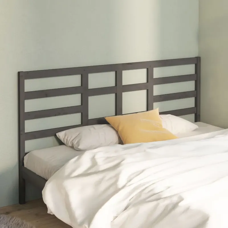 tablie de pat, gri, 186x4x104 cm, lemn masiv de pin