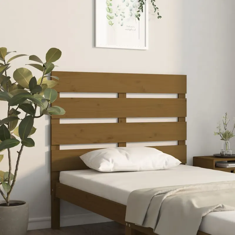 tablie de pat, maro miere, 100x3x80 cm, lemn masiv de pin