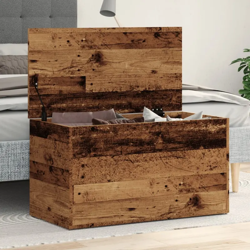 cufar de depozitare, lemn vechi, 84x42x46 cm, lemn prelucrat