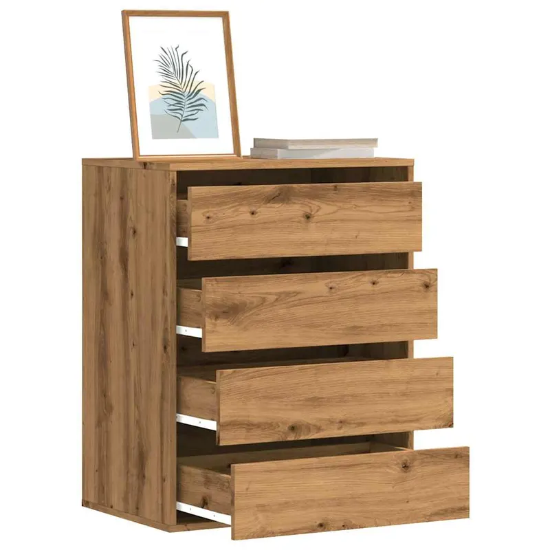 dulap colt sertare stejar artizanal 60x41x76 cm lemn prelucrat