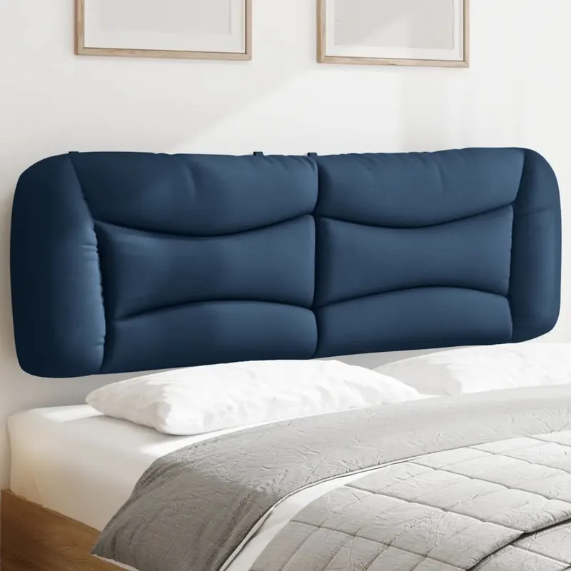 perna pentru tablie de pat, albastru, 160 cm, material textil