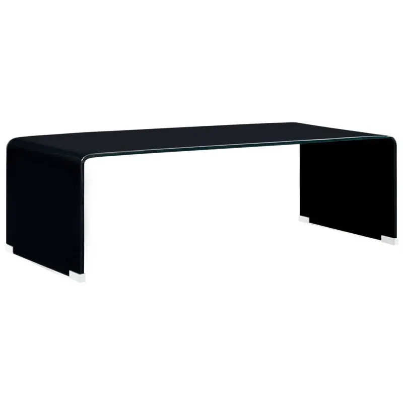 masuta de cafea, negru, 98x45x31 cm, sticla securizata