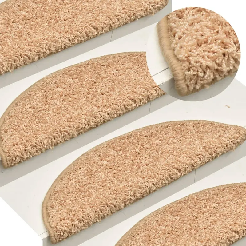 covorase pentru trepte scara, 15 buc., auriu, 56x17x3 cm