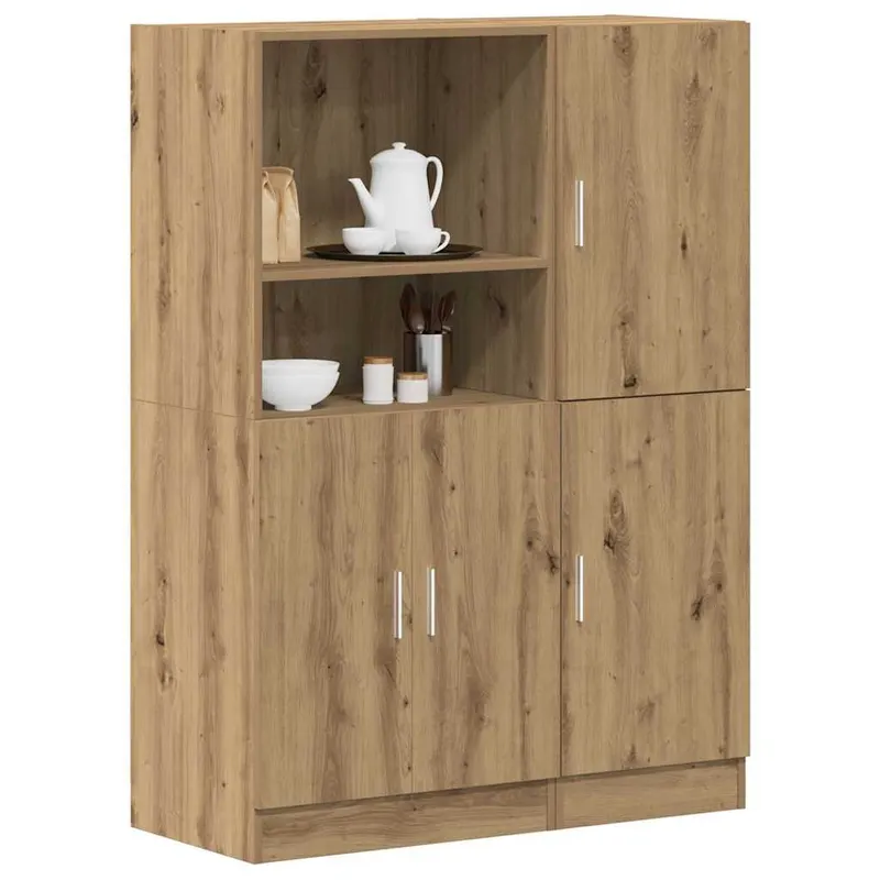 set dulap de bucatarie din 2 piese din lemn de stejar artizanal
